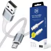 3mk Hyper Cable N-SERIES USB-A naar Micro 1m 5V/2,4A 12W wit