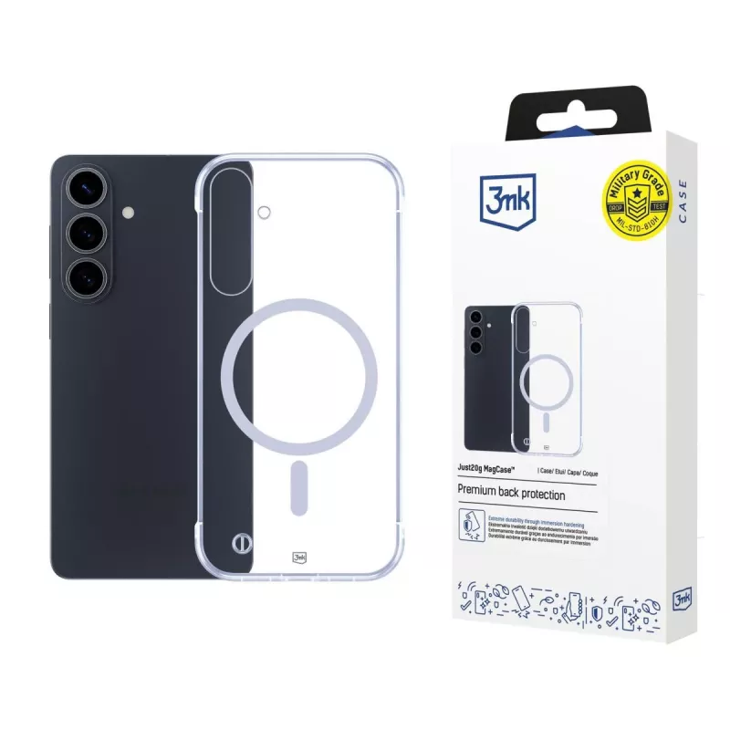 3MK Just20g MagCase voor Samsung Galaxy S26+ transparante MagSafe-achterkant hoes