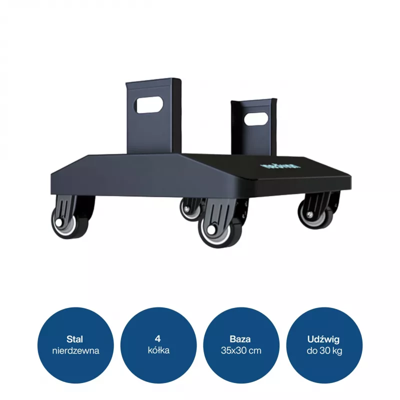 MEDIVON Lumera stand mobiele standaard voor LED-panelen Lumera Plus en Lumera Max, 4 wielen, zwart