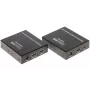 HDMI + USB KVM-extender via IP, 4K@30Hz, 120m, PoE, IR, metaal