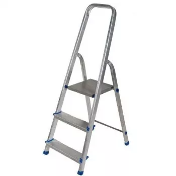 AWTOOLS AW23019 multifunctionele scharnierladder 4x3 treden aluminium EN 131 150kg