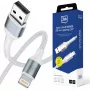 3mk Hyper Cable N-SERIES USB-A naar Lightning 2m 5V/2.4A 12W wit