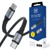 3mk Hyper Cable N-SERIES USB-C naar USB-C 3m PD 3.0 QC 3.0 20V/3A 60W zwart