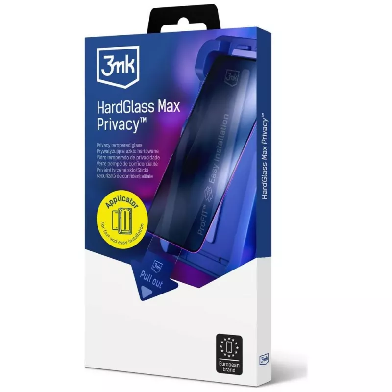 3MK HardGlass MaxPrivacy Privacy-screenprotector met applicator voor Apple iPhone Air, zwart