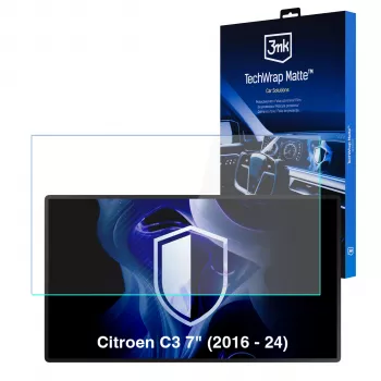 3MK PROTECTION Citroen C3 (2016-2024) TechWrap Matter displaybeschermfolie voor het middenscherm