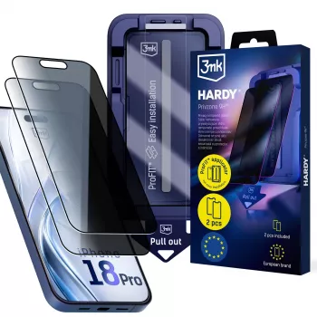 3mk Hardy Privzone 9H displaybeschermfolie voor Apple iPhone 18 Pro