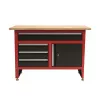 AWTOOLS werkbank met 4 laden 120x60x85 cm grijs/blauw