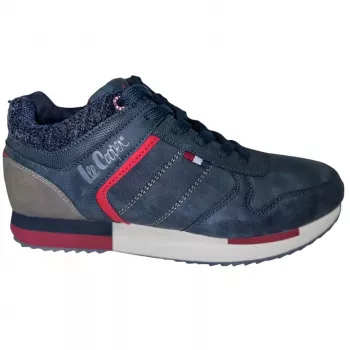 Lee Cooper heren vrijetijdsschoenen navy rood LCJ-21-29-0642M