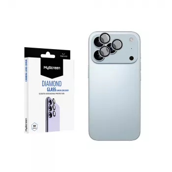 MyScreen Diamond Glass cameralensbescherming voor Apple iPhone 17 Pro Max - 9H gehard glas, anti-vingerafdruk, bubbelvrije installatie, transparant