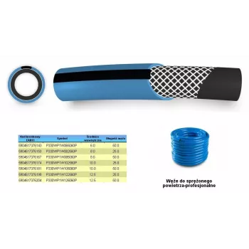 Persluchtslang 12,5mm x 25m blauw Professional