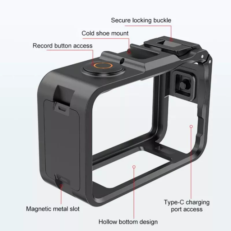 PULUZ camerakooi framebevestiging voor DJI Osmo Action 6 - PU1088B