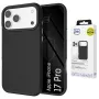 3MK Fortis MagCase voor Apple iPhone 17 Pro – zwarte hybride MagSafe-achterkant met Absorber150™ valbeveiliging