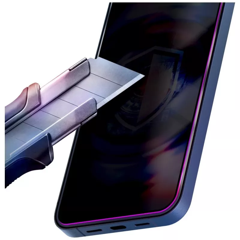 3MK HardGlass MaxPrivacy beeldschermbeschermglas van gehard glas met applicator voor Apple iPhone 15 / 16 - zwart