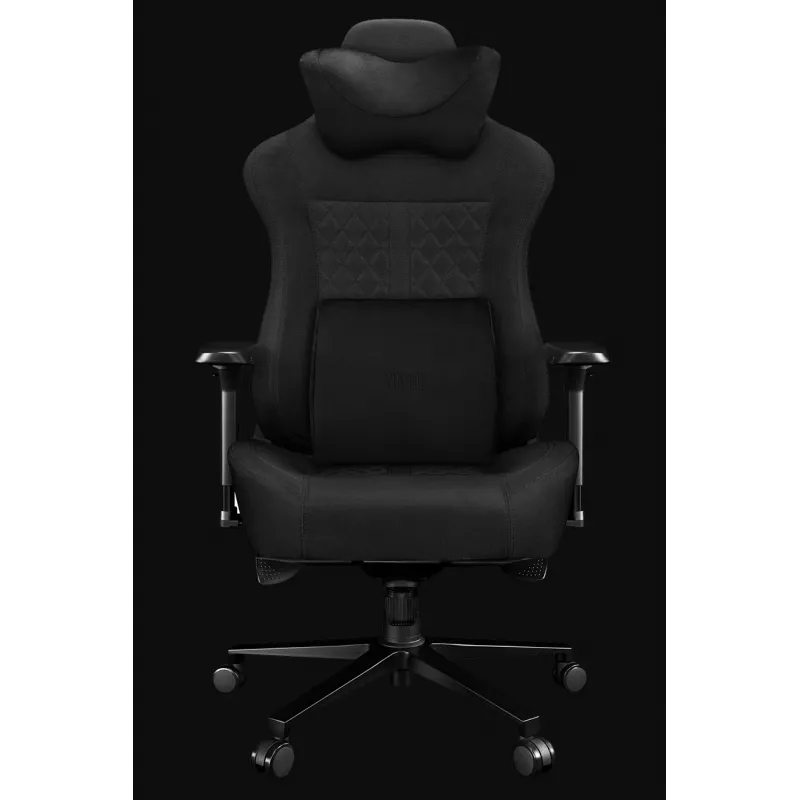 YUMISU 2052 gamingstoel, stoffen bekleding, zwart (Y-2052-GB-M)