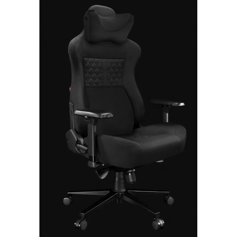 YUMISU 2052 gamingstoel, stoffen bekleding, zwart (Y-2052-GB-M)