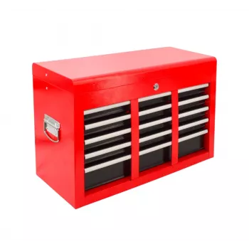 AWTOOLS metalen gereedschapskist met 9 laden, 60x26x39 cm, rood