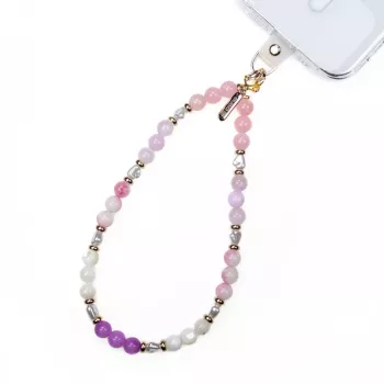 Crong telefoonhanger met pastelparels – universeel polsbandje voor smartphones