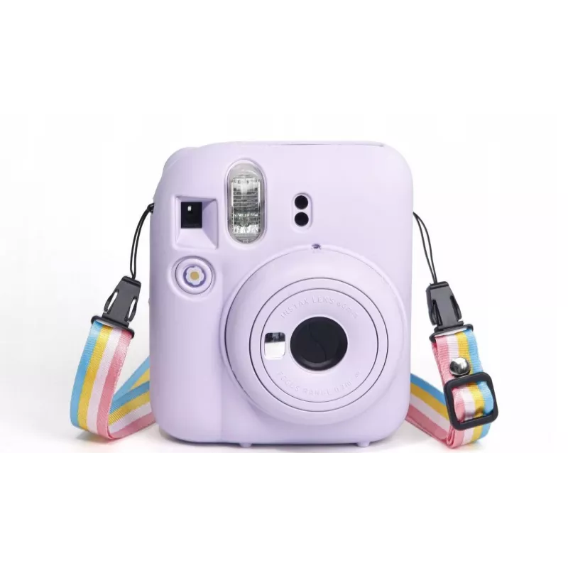 LOVEINSTANT Siliconen beschermhoes voor Fujifilm Instax Mini 12 – Paars