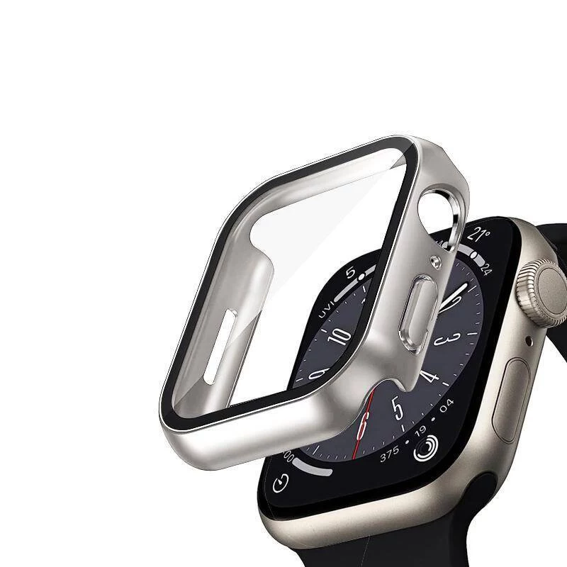 Crong Hybrid Watch Case met gehard glas voor Apple Watch 40mm - Starlight