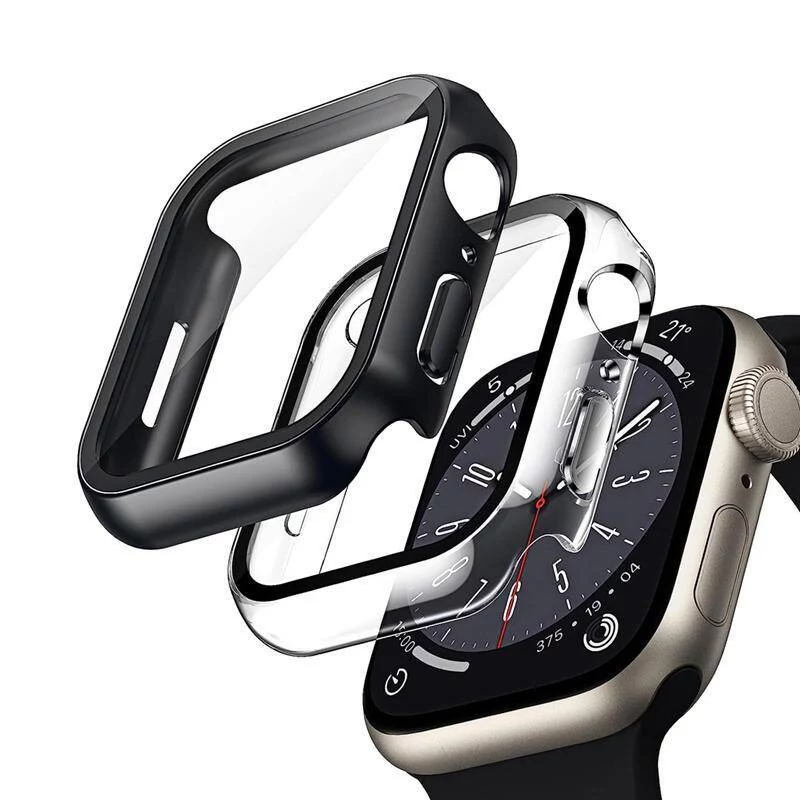 Crong Hybrid Watch Case met gehard glas voor Apple Watch 40mm - Transparant