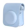 LOVEINSTANT blauwe PU-lederen cameratas met draagriem voor Fujifilm Instax Mini 12