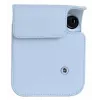 LOVEINSTANT blauwe PU-lederen cameratas met draagriem voor Fujifilm Instax Mini 12