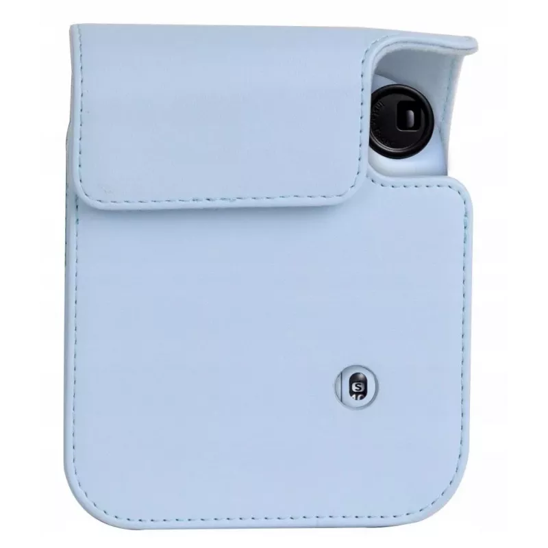 LOVEINSTANT blauwe PU-lederen cameratas met draagriem voor Fujifilm Instax Mini 12