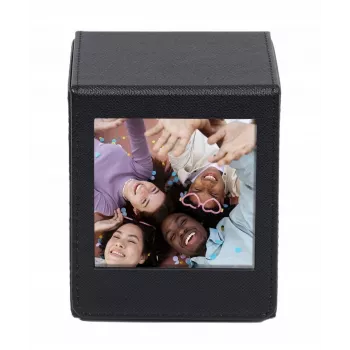LOVEINSTANT Foto-opbergbox voor Fujifilm Instax Square - Zwart met kijkvenster, voor 100 foto's