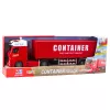 LEAN TOYS Transportvrachtwagen met container licht geluid rood
