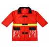 LEAN TOYS 158 brandweerkostuumset met helm, brandblusser, breekijzer – rood, one size, leeftijd 3-8