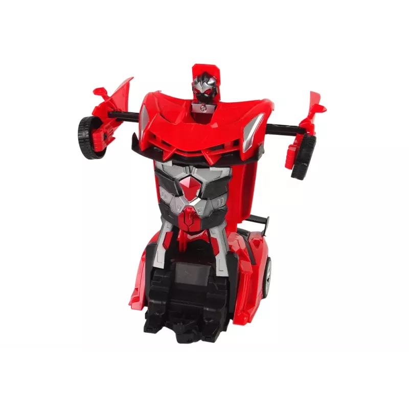 LEAN TOYS Auto-robot 2-in-1 op afstand bestuurd RC-voertuig rood