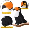 LEAN TOYS Pluche Toekan Vogel Knuffel Mascotte Knuffeldier Wit 30cm
