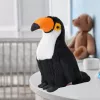LEAN TOYS Pluche Toekan Vogel Knuffel Mascotte Knuffeldier Wit 30cm