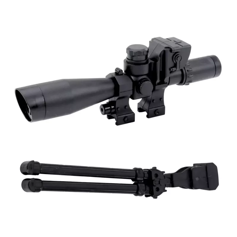 LEAN TOYS Speelgoed Scherpschuttersgeweer AK-528 met Richtkijker, Statief, Licht en Geluid