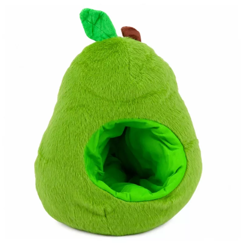 LEAN TOYS Groene Avocado met Capybara 2-in-1 Omkeerbaar Knuffeldier 35 cm