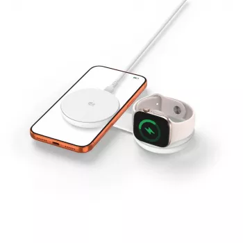TECH-PROTECT A55 2-in-1 Magnetische MagSafe Oplader 25W Qi2.2 Wit