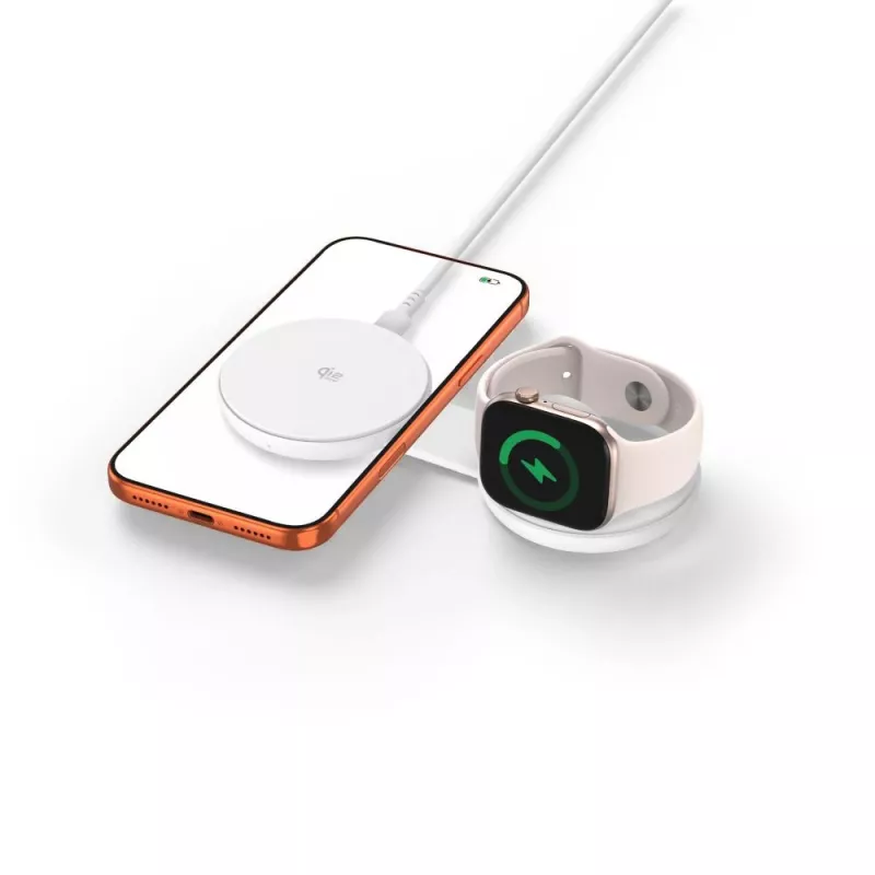 TECH-PROTECT A55 2-in-1 Magnetische MagSafe Oplader 25W Qi2.2 Wit