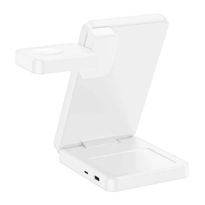 TECH-PROTECT A56 3-in-1 Magnetische MagSafe Draadloze Oplader 25W Qi2.2 Wit