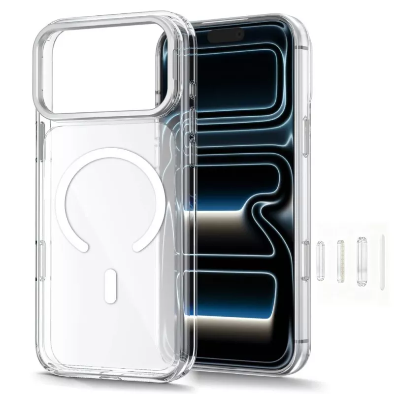 TECH-PROTECT MAGSTAND MagSafe Clear Case met Kickstand voor iPhone 17 Pro Max / 18 Pro Max