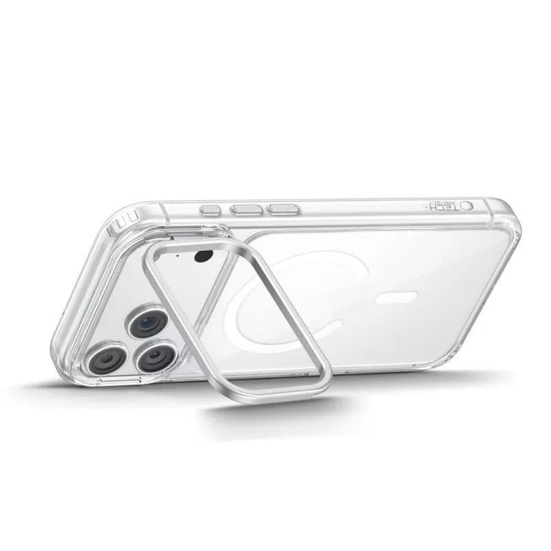 TECH-PROTECT MAGSTAND MagSafe Clear Case met Kickstand voor iPhone 17 Pro Max / 18 Pro Max