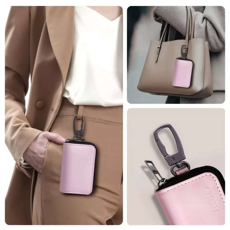 Tech-Protect KLR300 Faraday Tas Keyless RFID Signaalblokker Hoesje Roze