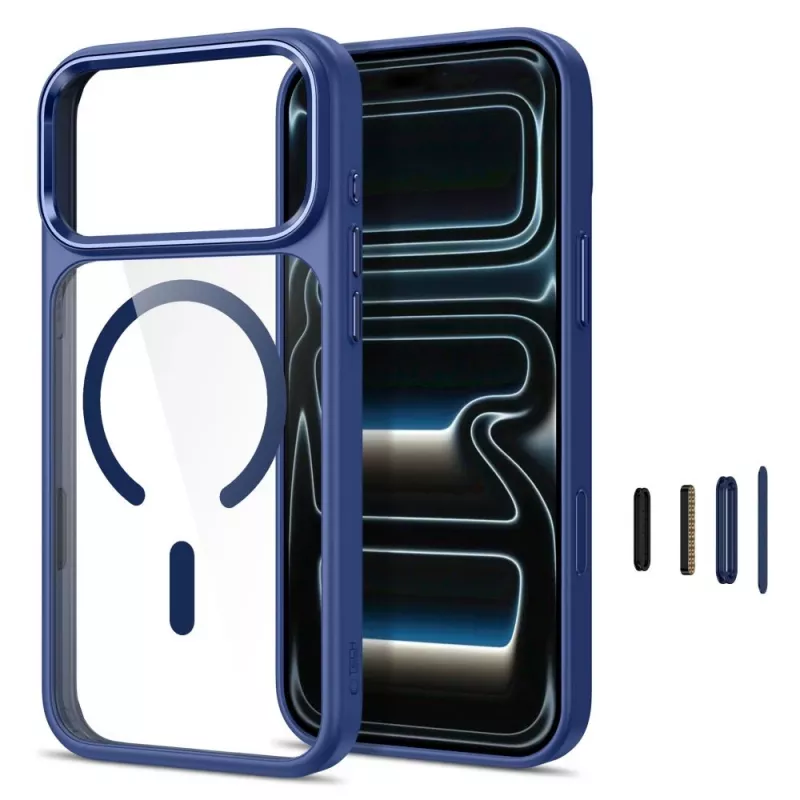 Tech-Protect Magmat MagSafe Clear Case voor iPhone 17 Pro Max / 18 Pro Max - Deep Blue