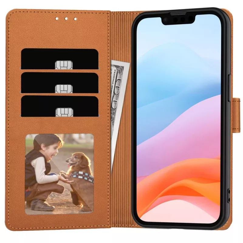 Tech-Protect Wallet Hoesje voor Apple iPhone 16E Zadelbruin