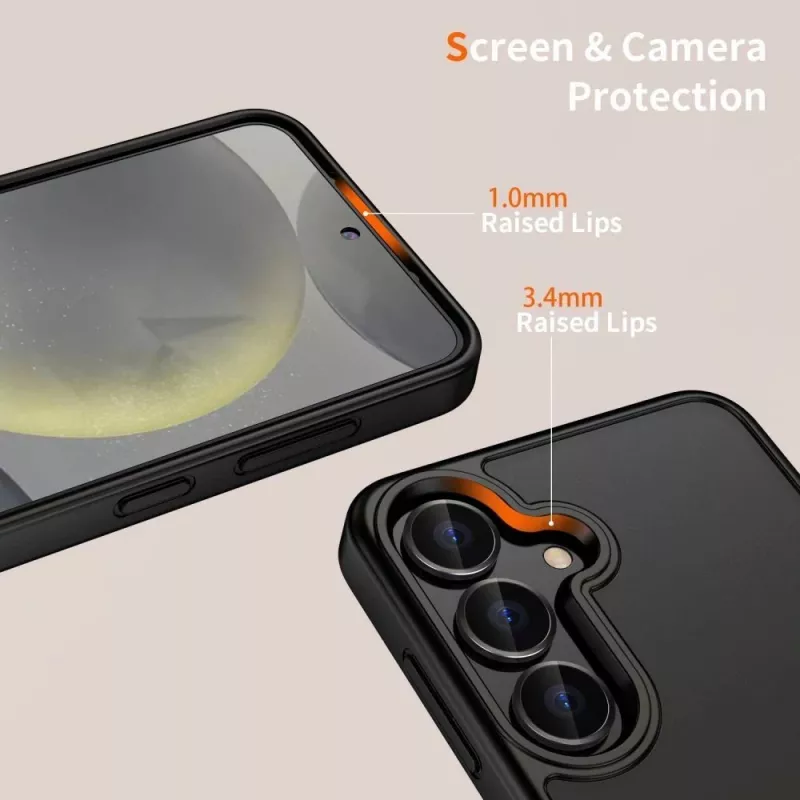 Tech-Protect Magmat Hoesje voor Samsung Galaxy S25 Edge Mat Zwart