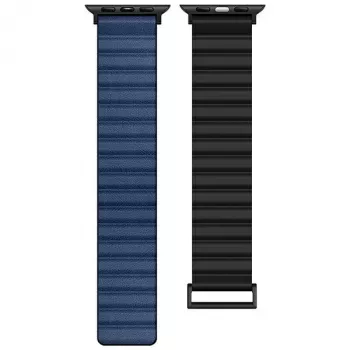 Beline Magnetic Pro armband voor Apple Watch 38/40/41mm zwart/blauw