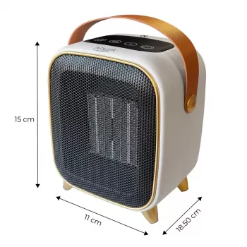 Adler AD 7762 keramische PTC-heteluchtblazer met afstandsbediening, 2000W, LED-display, 45° oscillatie, 12u timer, oververhittings- en kantelbeveiliging, zwart