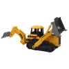 LEAN TOYS rupsgraafmachine bouwvoertuig met 2 scheppen geel