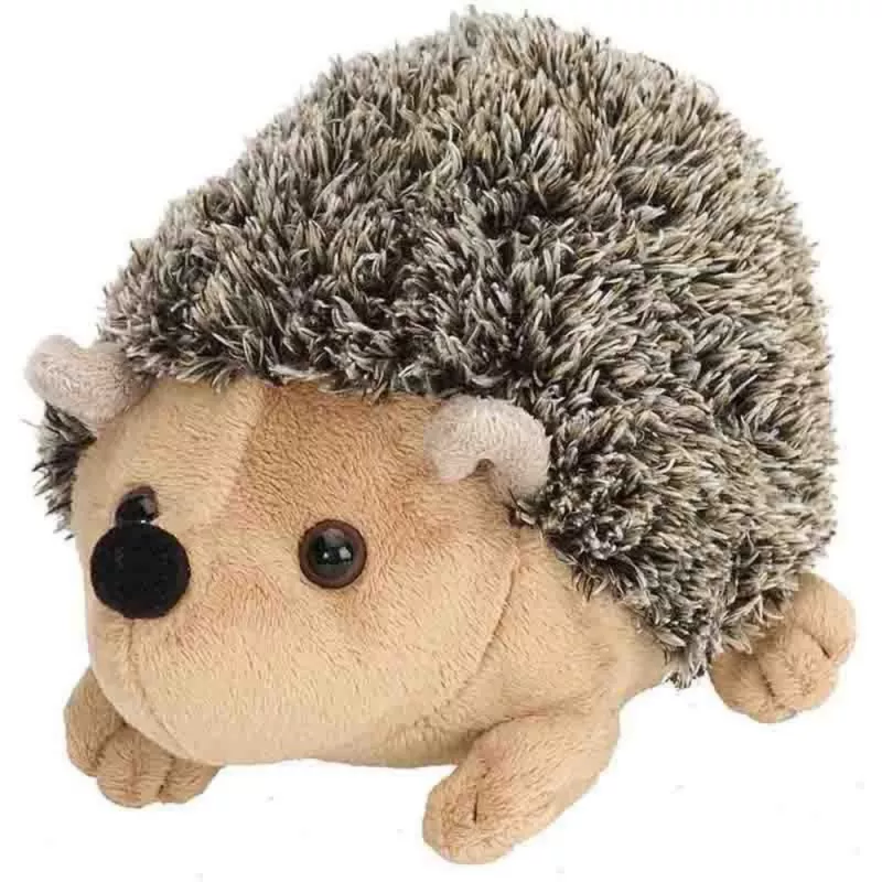 LEAN TOYS pluchen egel mascotte knuffel bruin 17,5 cm
