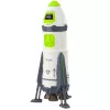 LEAN TOYS Space Rocket Ship speelset met astronautenfiguren, lichten en geluiden, 42 cm, wit grijs oranje