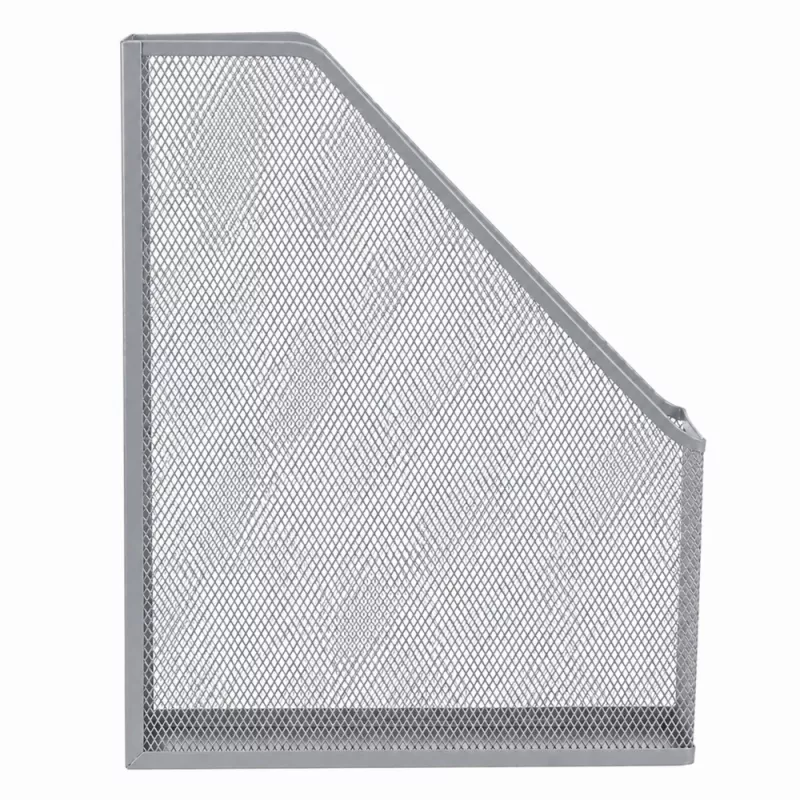 LEAN metalen bureau-organizer standaard voor documenten en ordners, verticaal, zilver, A4